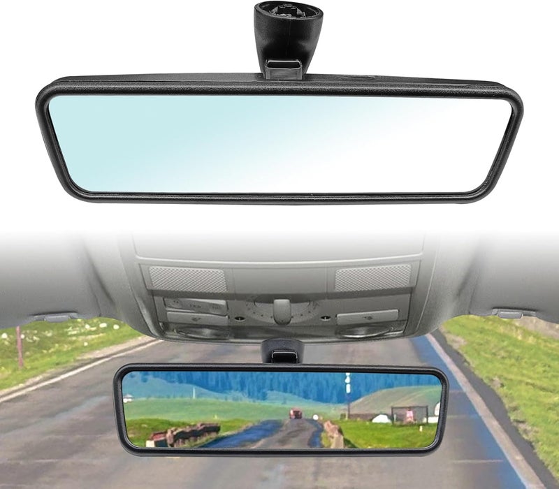 Pleoos Black Interior Rearview Mirror Compatible with VW Bora 1999-2005, VW Passat 1998-2011, VW Rabbi 2006-2009, Replaces 3C0857511, 3B0857511H, 3B0857511G, 18D 857 511 - Image 1